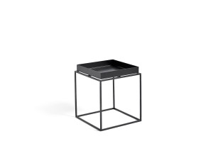 Квадратный стальной журнальный столик с подносом