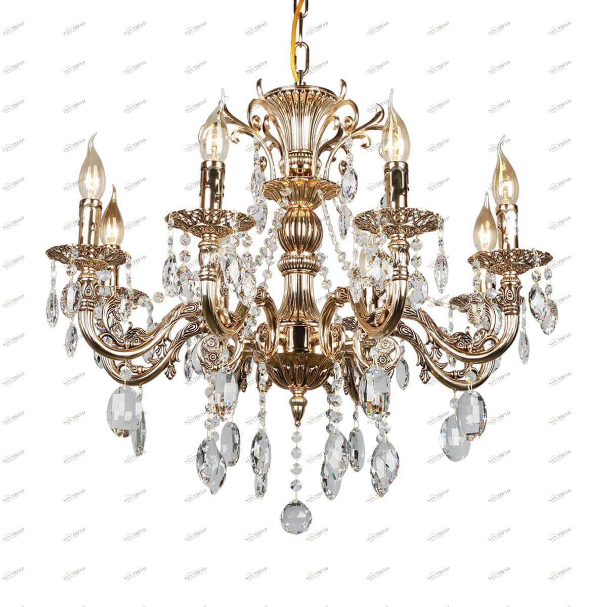 Подвесная люстра Omnilux OML-78903-08 OMNILUX ДИЗАЙНЕРСКИЕ 186221 Золотой 