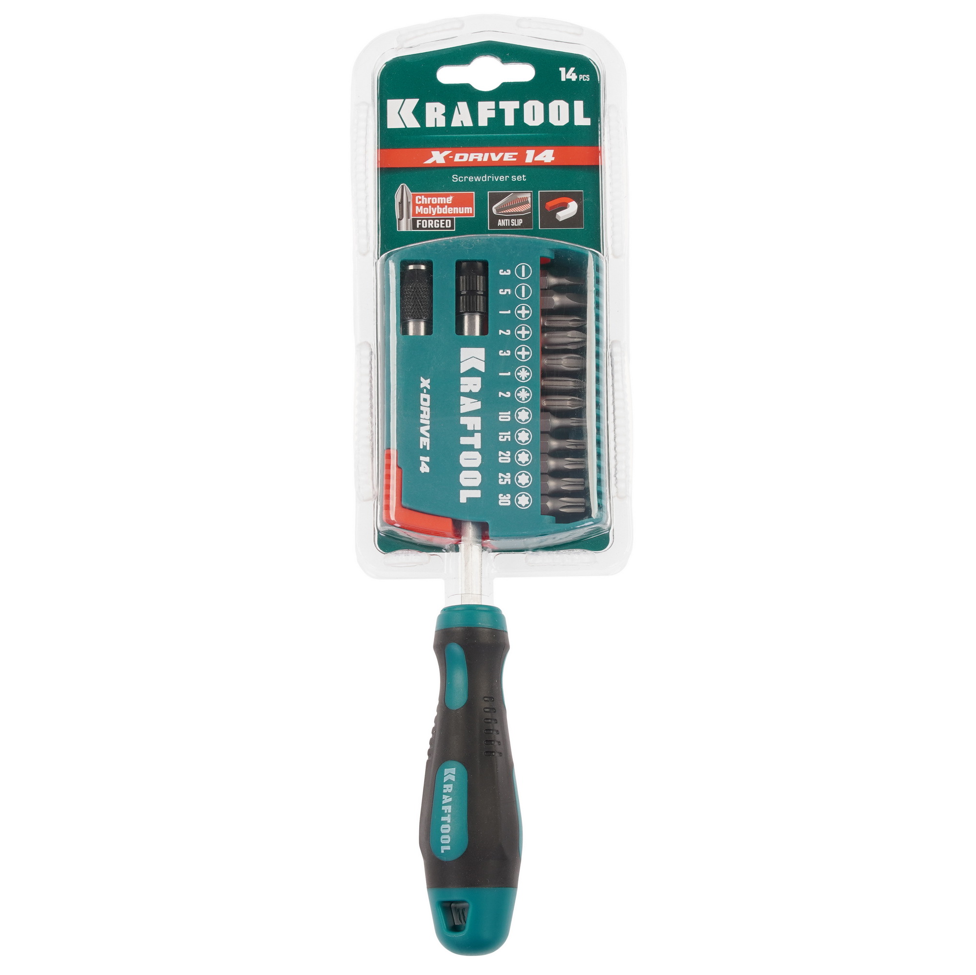 Отвертка с насадками/битами KRAFTOOL 25814 9107750 STDN-0128907