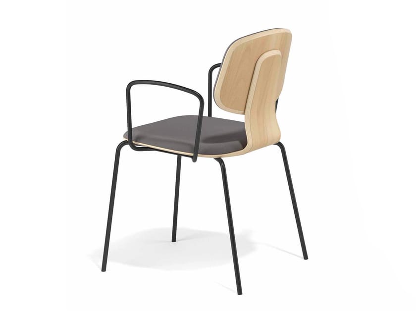 Стул из бука и металла с подлокотниками SITLOSOPHY® Jay ARCH-00151923