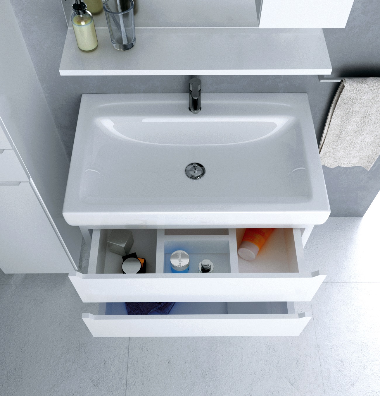 У57593 Тумба без раковины Кода 80Н 3в.я. МДФ 1 Marka Кода  - Вид №2