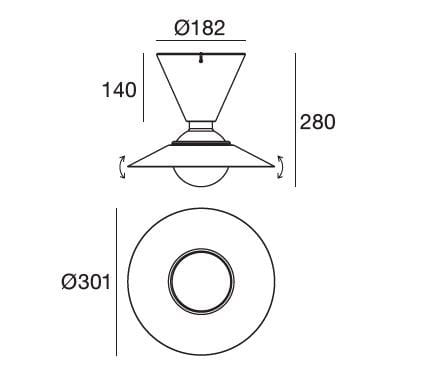 EPDM и алюминиевый светодиодный потолочный светильник Stilnovo Fante ARCH-00063105 - Вид №5