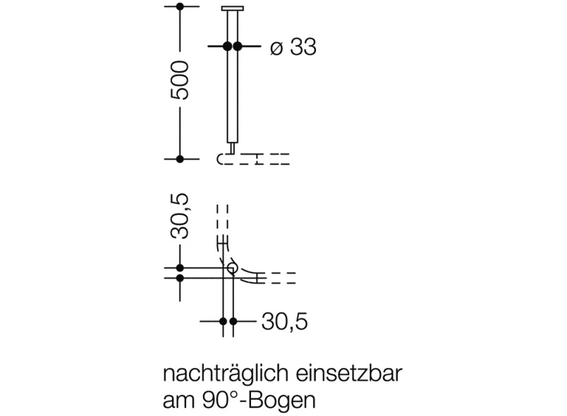 801.34B021 потолочная подвеска HEWI Edition matt | Polyamid  - Вид №5