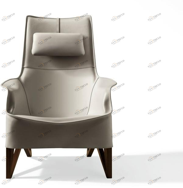 Giorgetti Кожаное кресло с подголовником Mobius sun-id-1455860