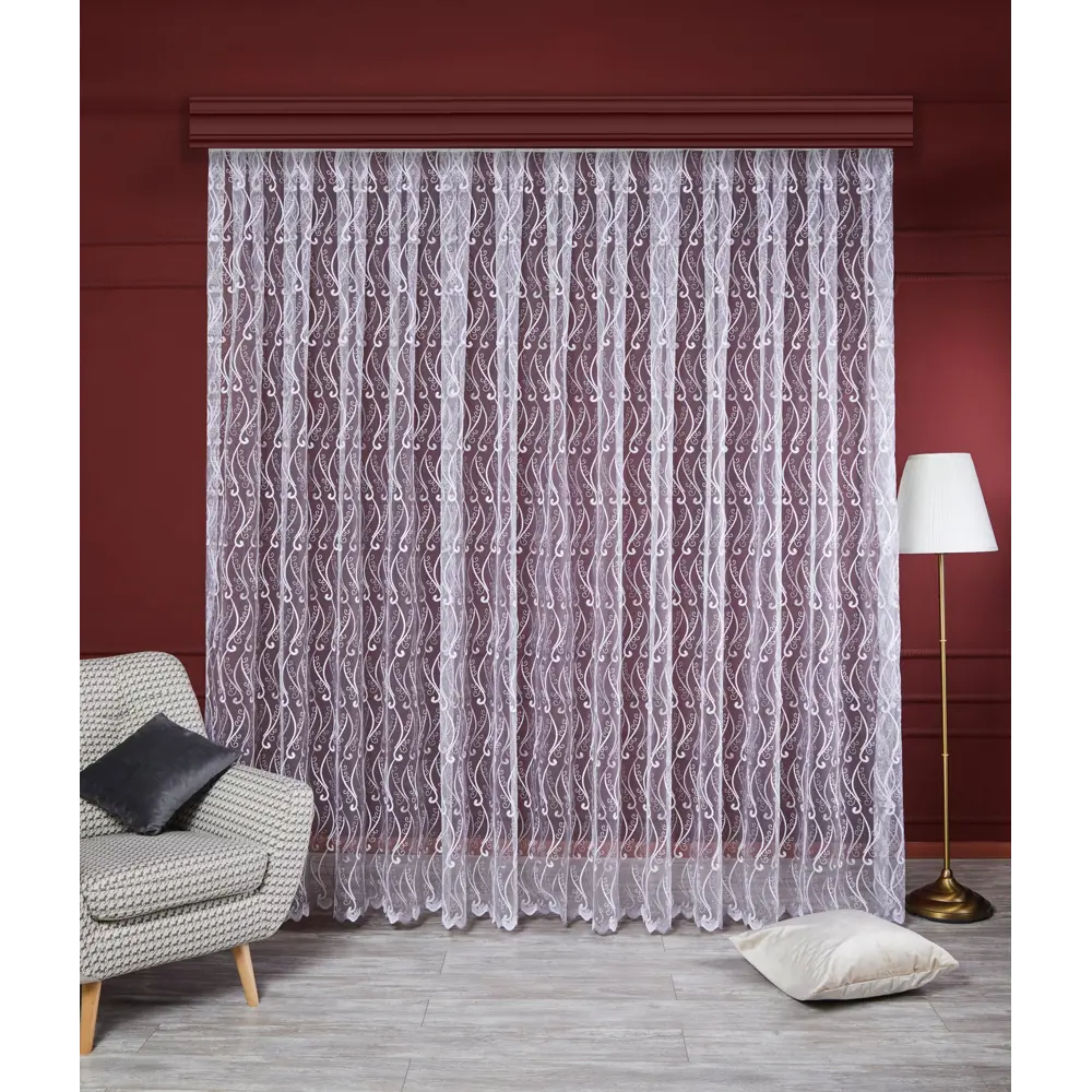 Тюль 1 м/п Классика сетка 280 см цвет серый ELIT HOME STLM-2129625 - Вид №1