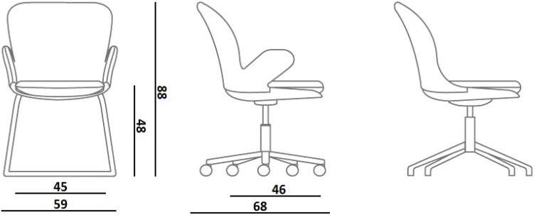 Quinti Sedute Офисный стул 5 спиц с подлокотниками Misty sun-id-1471263 - Вид №2