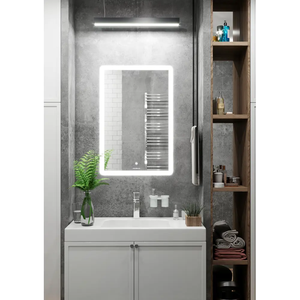 Зеркало для ванной Omega Glass Тип 2 SD652 с подсветкой 60x80 см прямоугольное STLM-2210252