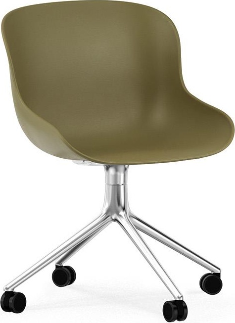 604572 Стул Swivel 4W Aluminium / Olive Normann Copenhagen Hyg 