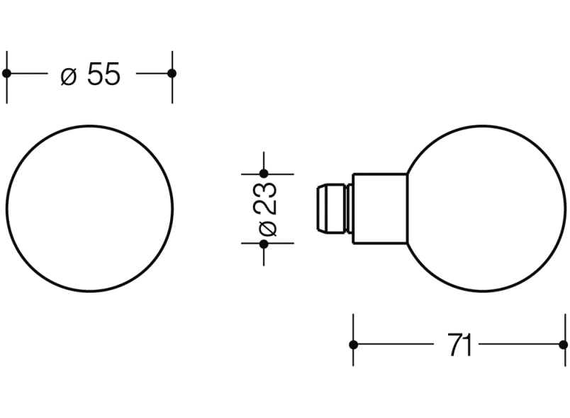 111PBK.33 Половина пуговицы HEWI System 111 | Polyamid  - Вид №6