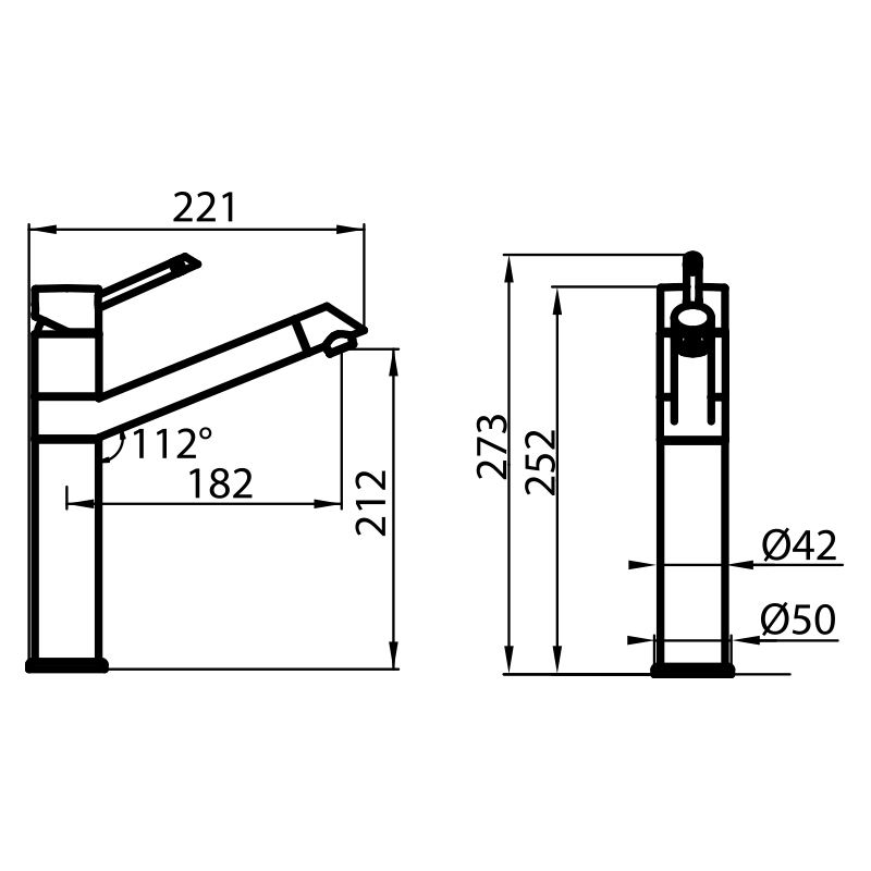 8490000 смеситель Tap Beta 8490 000 Fosterspa  - Вид №1