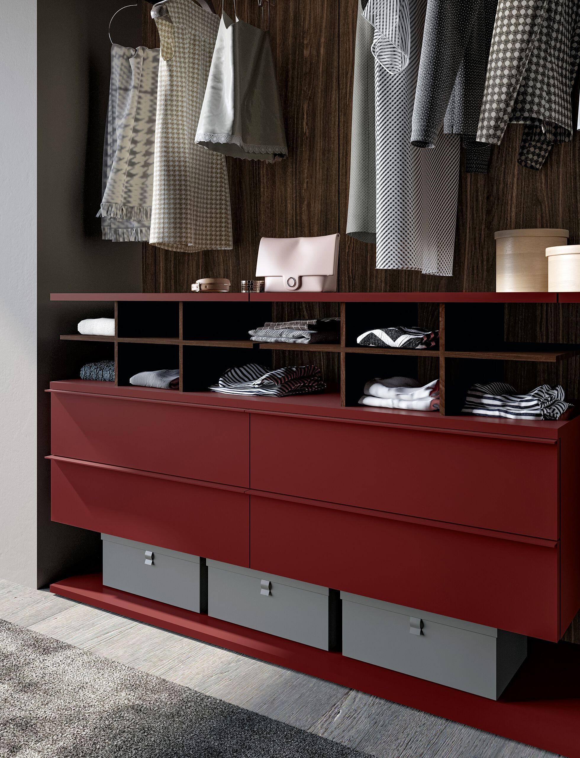 Деревянная секционная гардеробная Adok ателье ARCH-00148900 - Вид №1