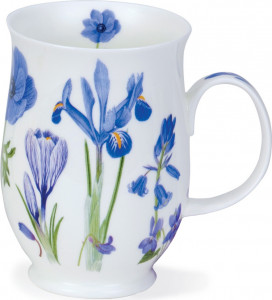 10646986 Dunoon Кружка Dunoon "Синие первоцветы.Саффолк" 310мл Фарфор костяной