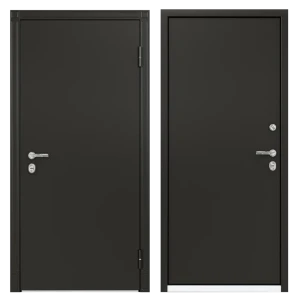 Дверь металлическая Термо С-2М, 880 мм, правая, цвет коричневый