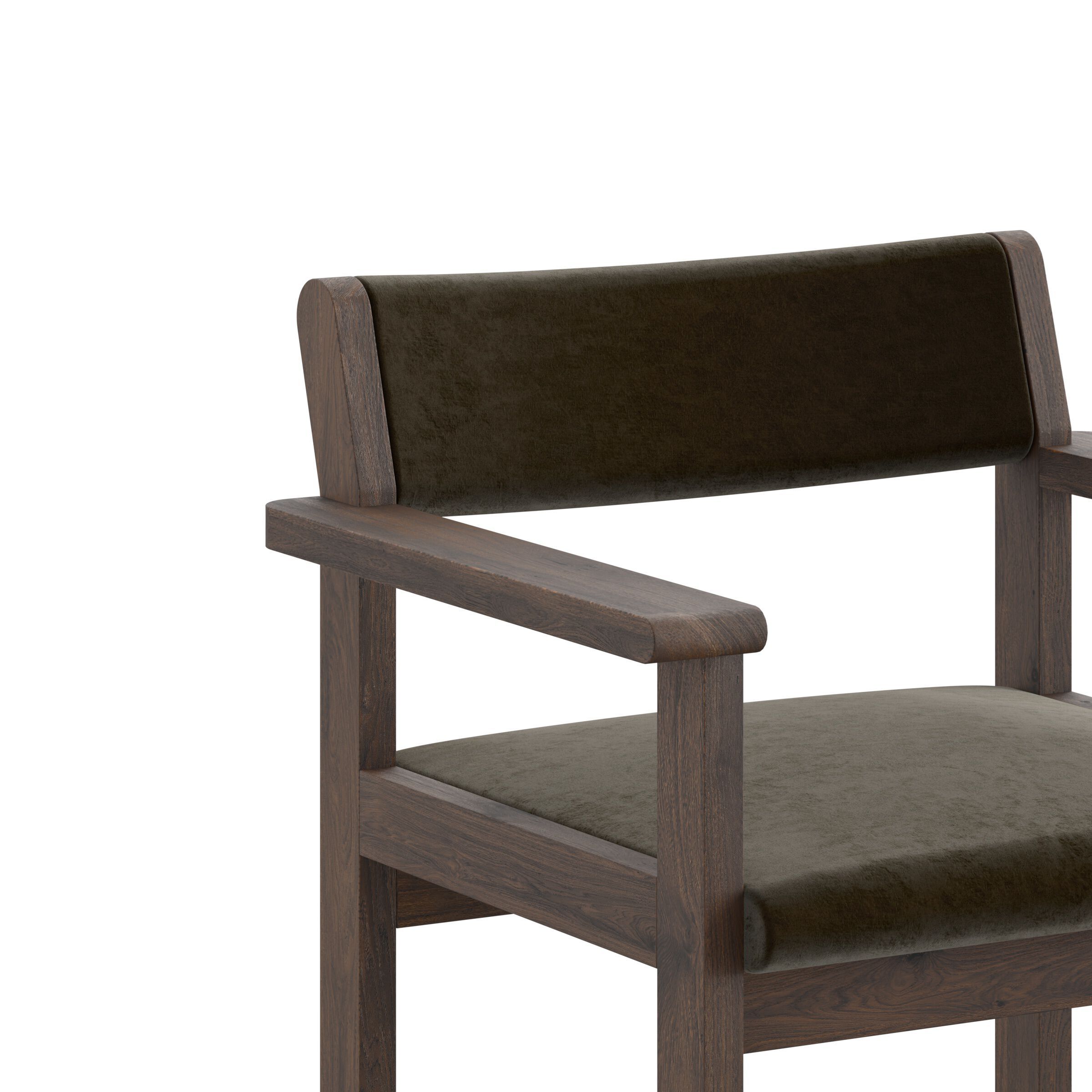 Кресло из массива дерева с подлокотниками с мягким сиденьем e15 ALDE ARCH-00105429 - Вид №6