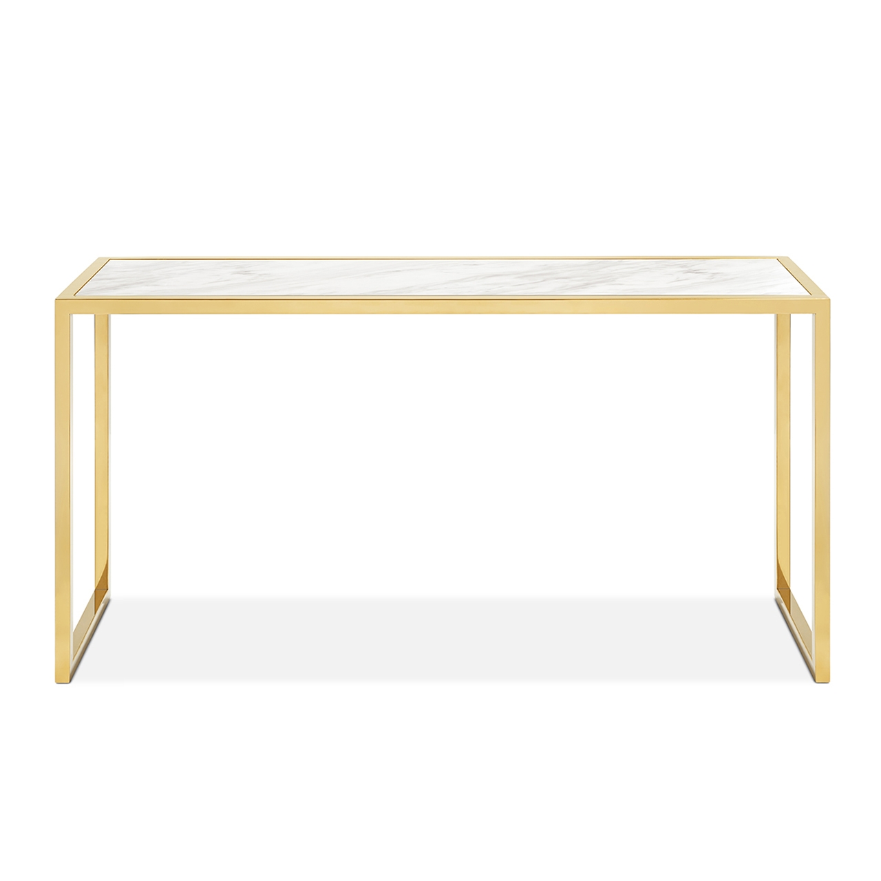 450287-18 ABHIKA КОНСОЛЬНАЯ КОРОНА ПРЯМАЯ H75 150X40 WHITE/GOLD  - Вид №1