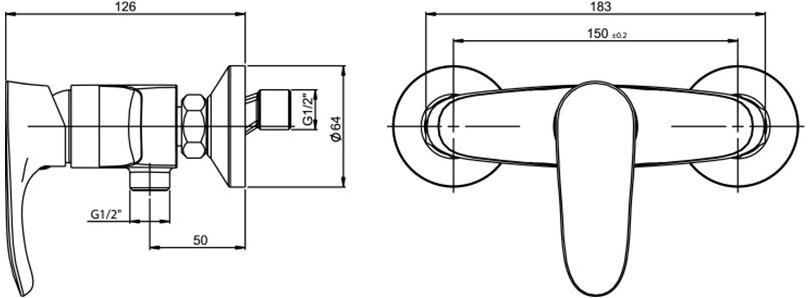 Paini Palermo PACR511KM смеситель для душа  - Вид №2
