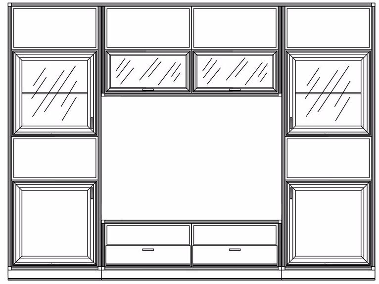 Arvestyle Самонесущая стеновая система из массива дерева с подставкой под телевизор Composite Ks-e019 - Вид №3