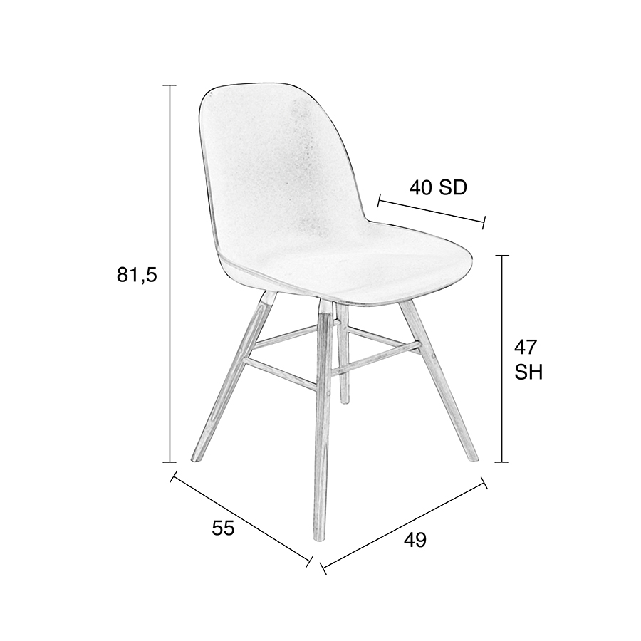 Стул Albert Kuip темно-серый Zuiver 1100293 - Вид №10