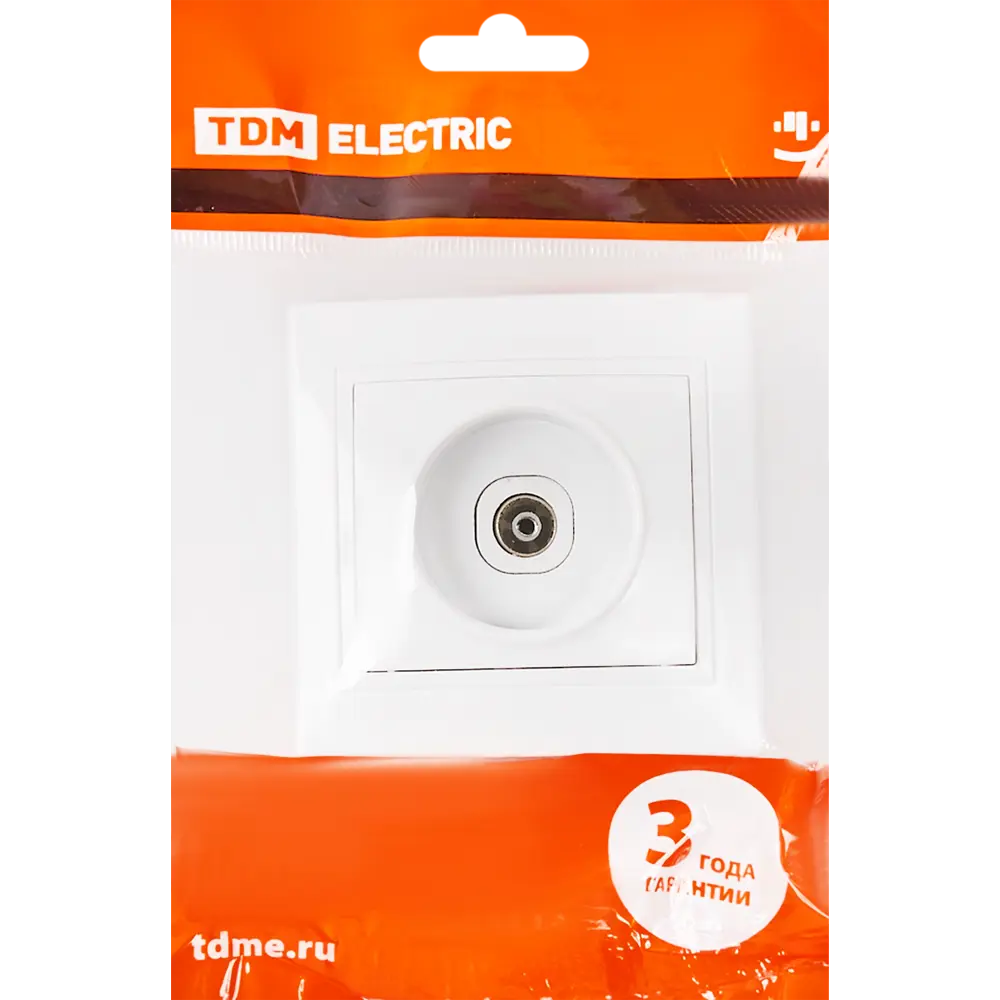 TDM ELECTRIC Розетка телевизионная встраиваемая тип F белая 85591110 Серия отсутствует STLM-0064393 - Вид №5