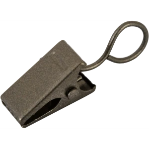 Крючок-зажим на кольцо Orbis d20 мм для штор на штанговый карниз 3 см цвет графит 10 шт