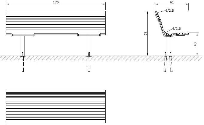 Euroform W Деревянная скамейка со спинкой  35, 35f  - Вид №5