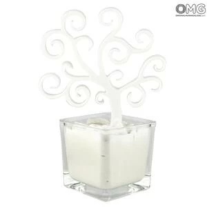 3131 ORIGINALMURANOGLASS Ароматизатор Дерево Жизни - белый - Original Murano Glass OMG 8 см