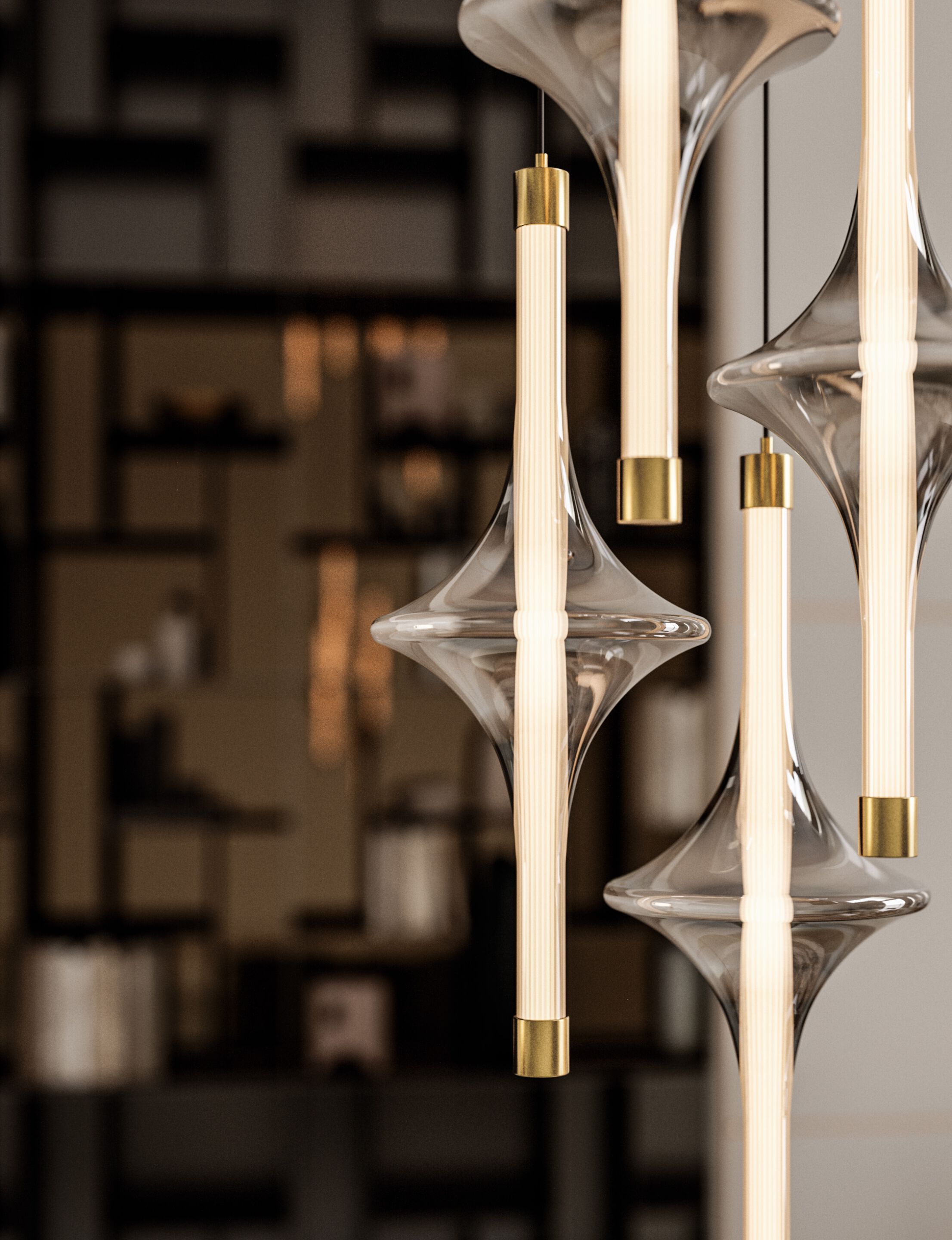 Подвесной светильник из боросиликатного стекла Bontempi Casa RAIN ARCH-00068561 - Вид №1