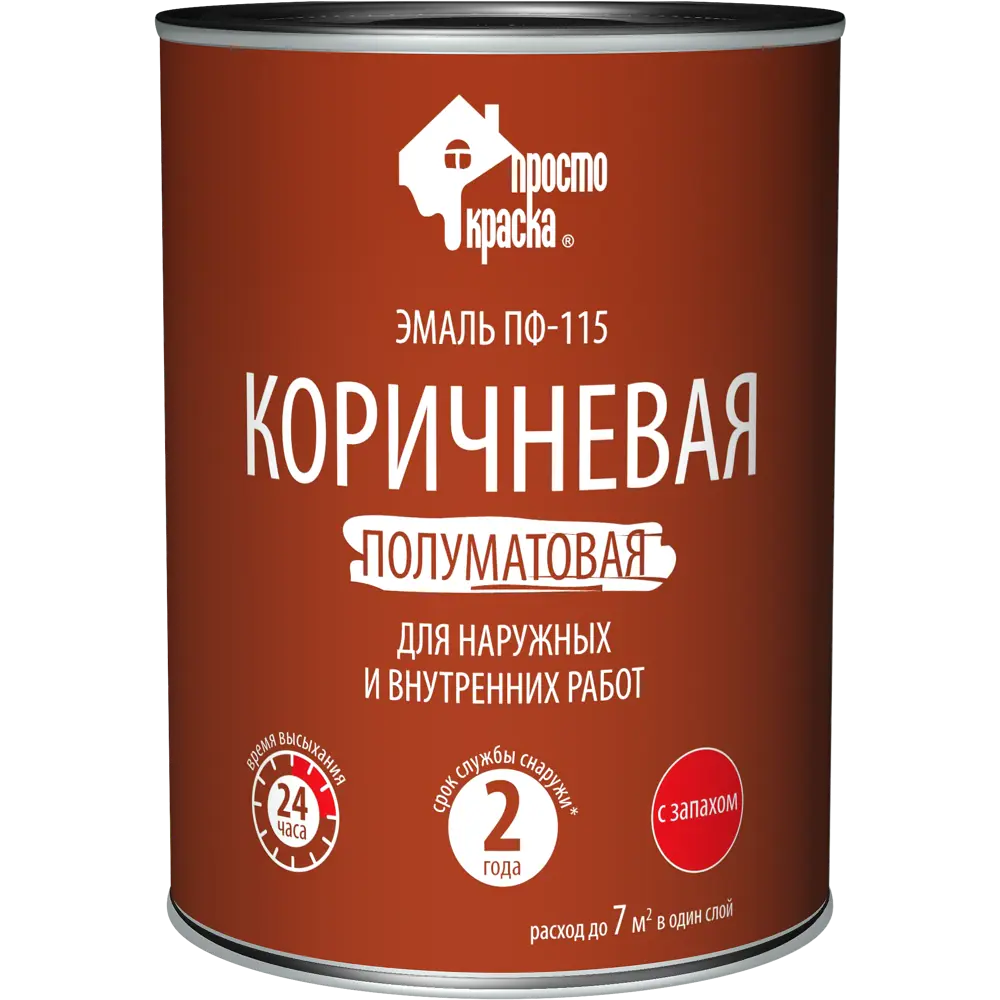 Эмаль ПРОСТОКРАСКА ПФ-115 коричневая для наружных и внутренних работ 82174335 STLM-0021155 - Вид №1