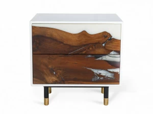 Тумбочка прикроватная коричнево-белая Twister ICON DESIGNE  177929 Белый;коричневый