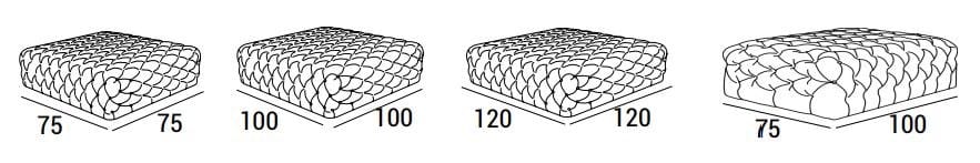 Кожаный прямоугольный пуф с Капитоном Domingo Salotti Malvina ARCH-00104035 - Вид №2