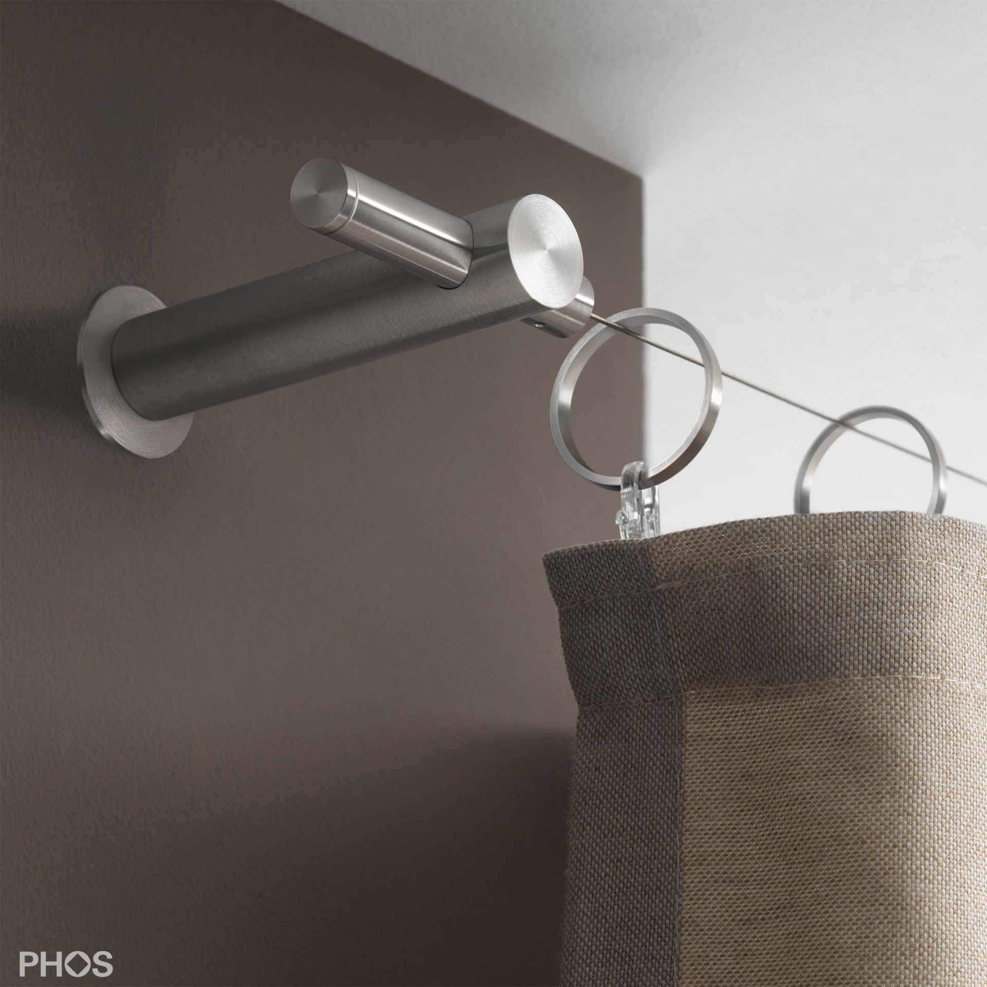 SSAL20100Set10SU137 Система натяжения кабеля в осевом направлении с угловой направляющей до 10 метров, большое расстояние от стены или потолка PHOS 