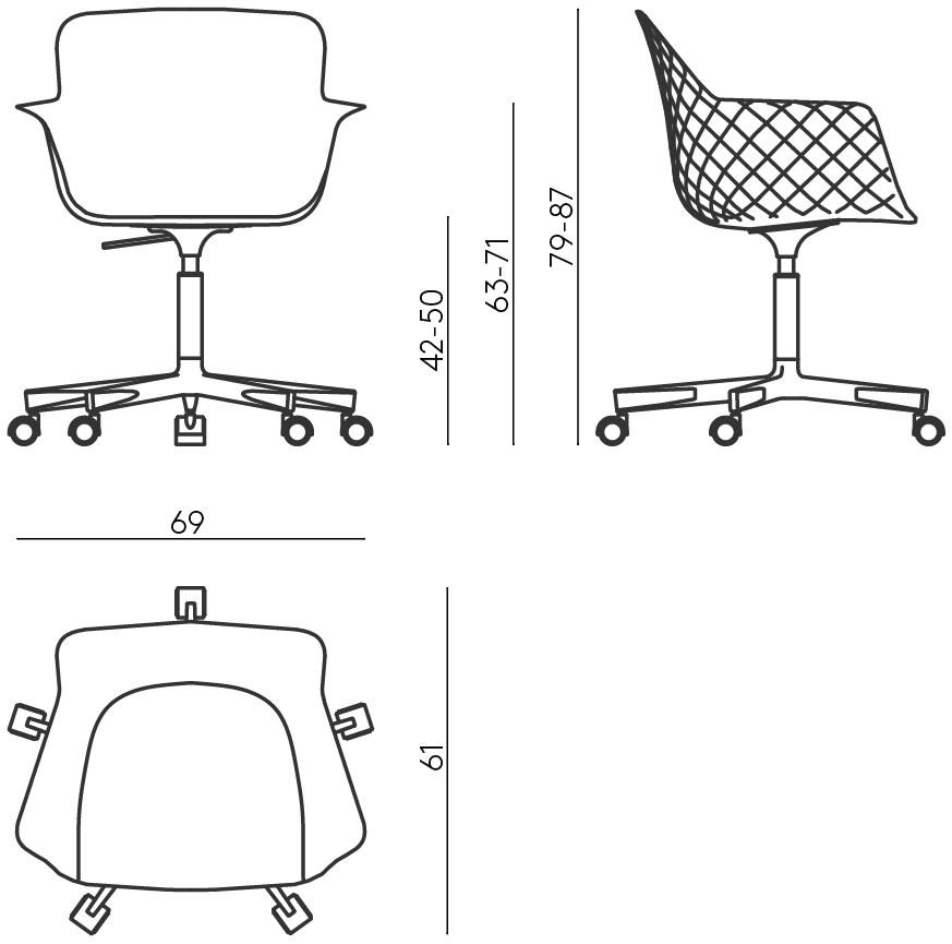 DE PADOVA Стул из полиуретана с подлокотниками sun-id-1489259 - Вид №5