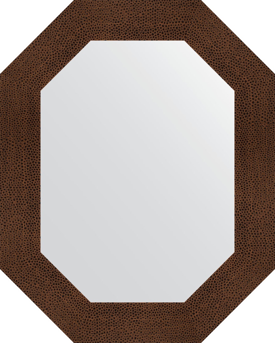BY 7190 Зеркало в багетной раме - бронзовая лава 90 mm EVOFORM Octagon