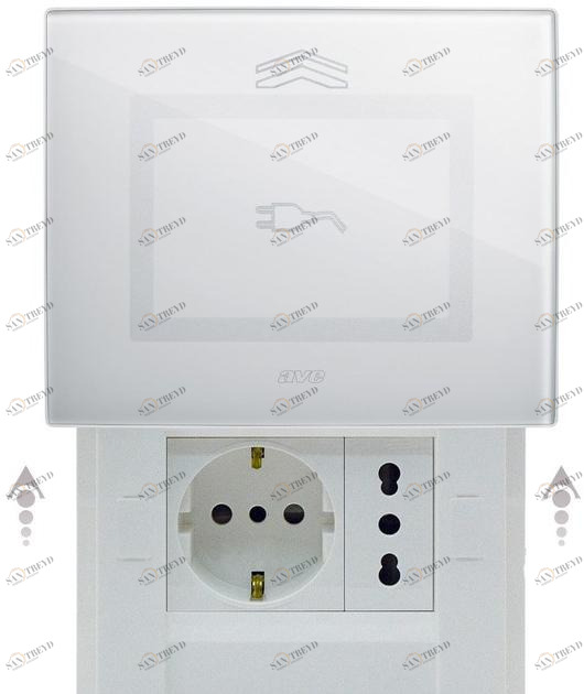 AVE Электрическая розетка в стекле Prese a scomparsa 44pvtcs3bl