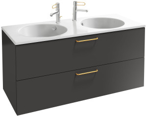 EB2525-R8-NR4 Тумба под столешницу 120 см, 2 ящика, золотая ручка JACOB DELAFON ODÉON RIVE GAUCHE