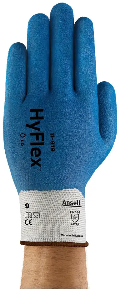 91615495 Перчатки нейлоновые Ansell 11-919-9, размер 9, обливные STLM-0847040