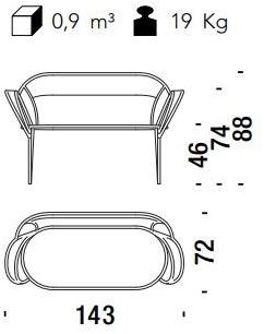 Moroso Маленький диванчик из полиэтиленовых нитей ручной работы M'afrique sun-id-1385954 - Вид №6