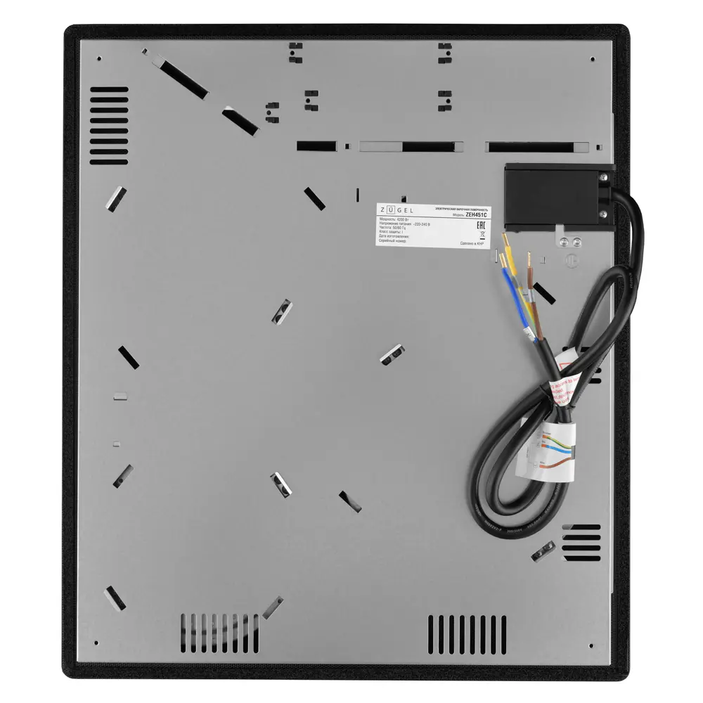 Стеклокерамическая варочная панель Zugel ZEH451C 45x4.4x52 см 3 конфорки цвет черный STLM-2121286 - Вид №4
