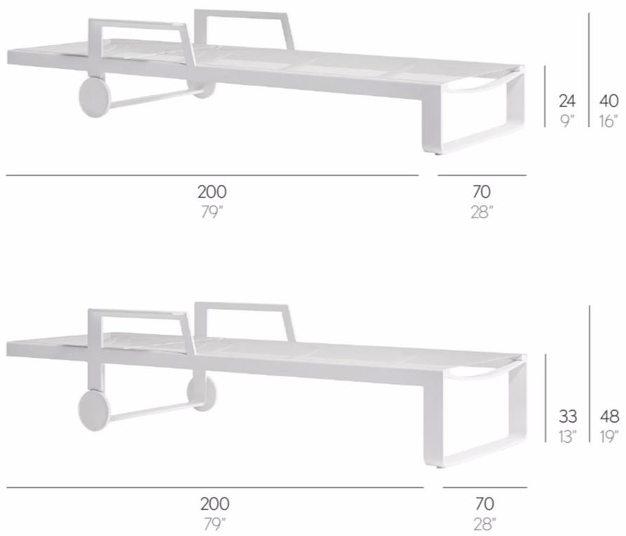 GANDIABLASCO Садовая кушетка Batyline® с подлокотниками Flat textil sun-id-1424597 - Вид №5