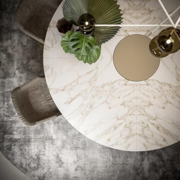 PROF Круглый стол для переговоров из мрамора с кабельной разводкой Block 2.0 sun-id-1510053 - Вид №1