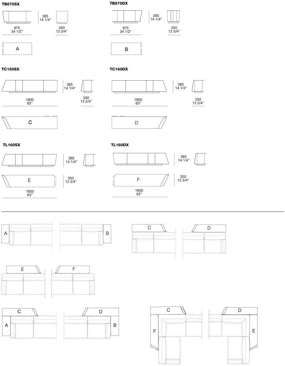 Poliform Модульный кожаный диван с шезлонгом Paris-seoul sun-id-1457245 - Вид №3