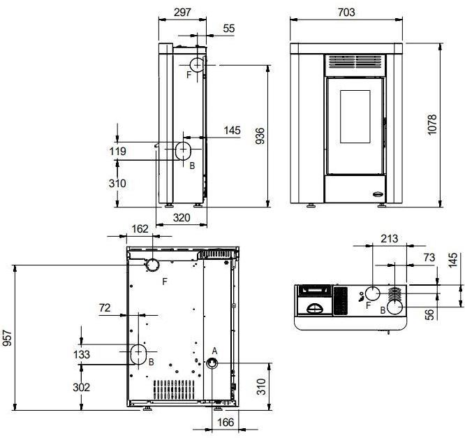 LA NORDICA EXTRAFLAME Пеллетная печь с окрашенной стальной облицовкой sun-id-1364704 - Вид №2