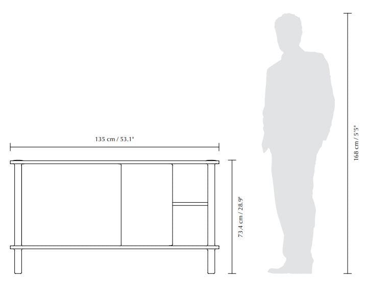 Шкаф из дуба с раздвижными дверями UMAGE ITALIC ARCH-00059470 - Вид №6