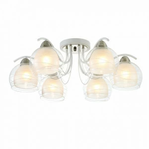 Светильник потолочный на 6 ламп белый Nikki FR5052-CL-06-W FREYA MODERN 00-3957024 Белый