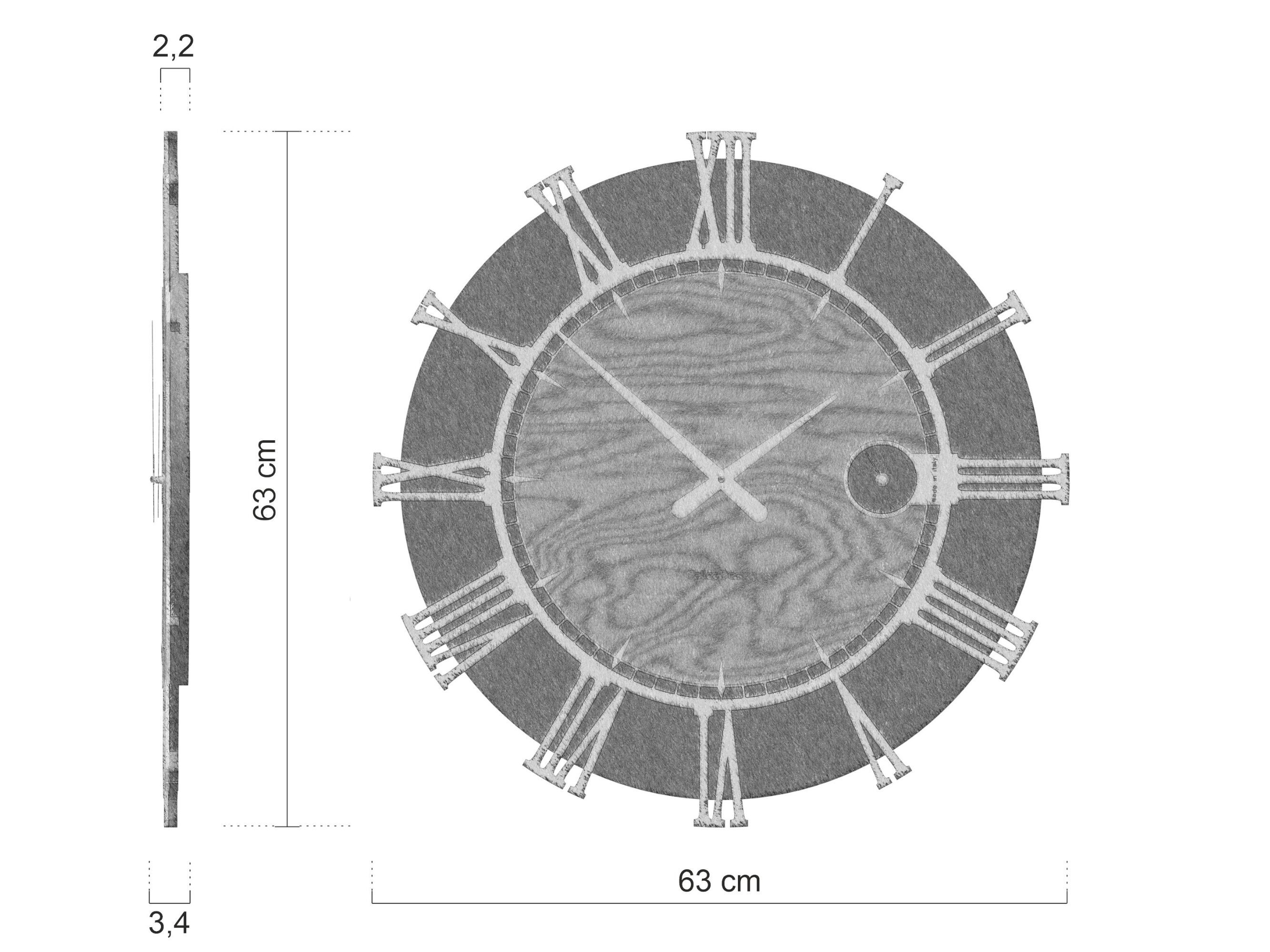 Настенные часы MDF CalleaDesign ETIA ARCH-00120352 - Вид №3