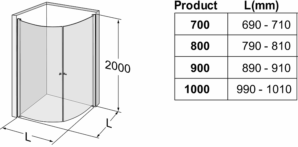 502.001.00.5 IDO Showerama 10-4 Душевая стенка для круглого углового душа, IDO Showerama 10-4, белые профили / полуматовое стекло, 900x900 мм  - Вид №3