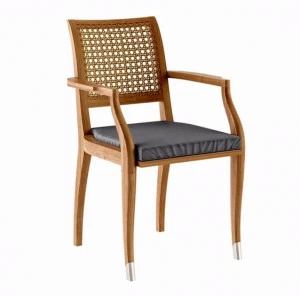 ASTELLO Садовый стул из тика с подлокотниками Jonquille Jq.sf1.f1