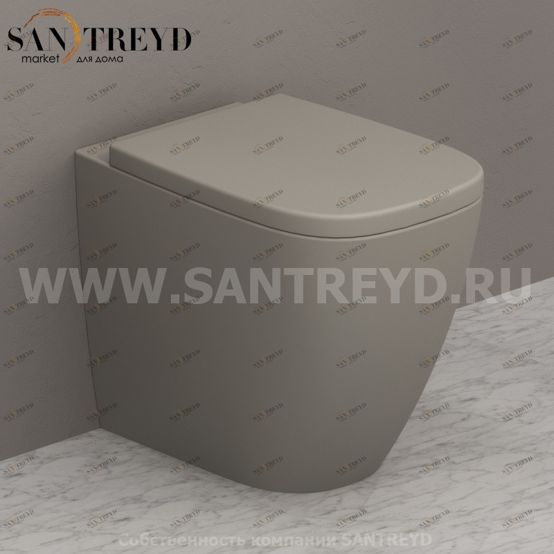 GN001GH Приставной унитаз напольный Белый Ceramica Globo GENESIS Италия