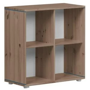 Стеллаж Flexa Classic storage с 4 полками, коричневый/голубой