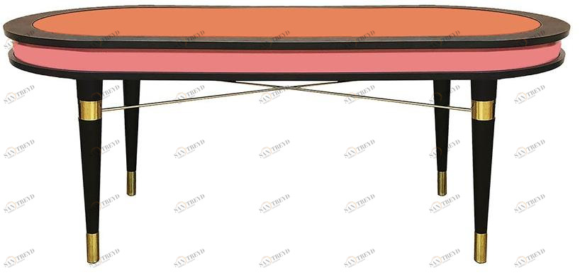 Moanne Овальный лакированный обеденный стол из массива дерева sun-id-1383195